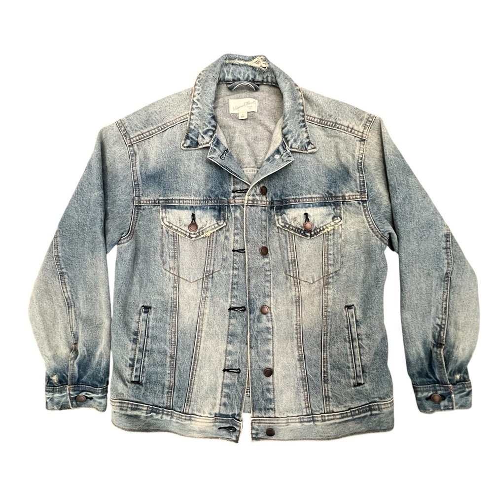 Universal Thread Distressed Light Blue Denim Jack… - image 2